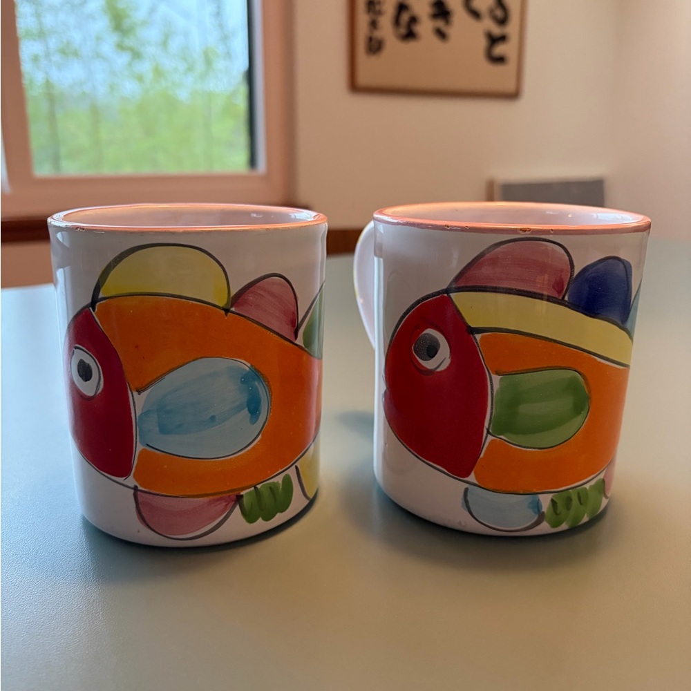 La Musa Italy Fish Mugs - Set of 2